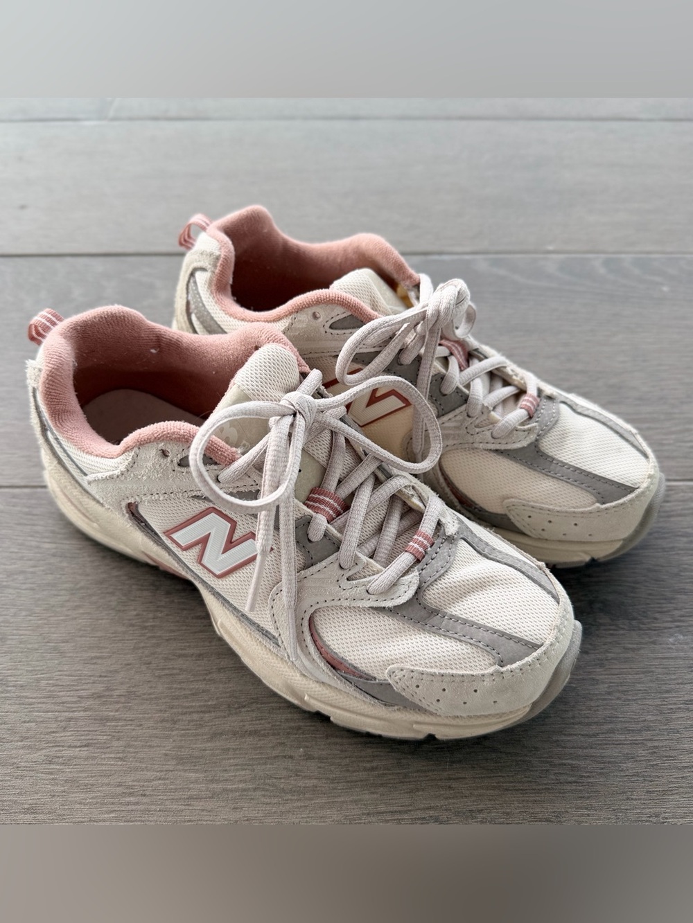 🌸 NEW BALANCE 530 Beige + Pink Size Women’s 6